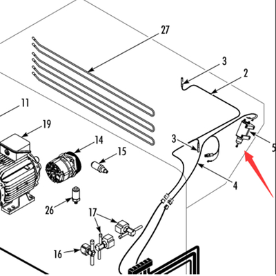 Thermo King T-880Pro originele ontdooiingsdempermotor, model 442823