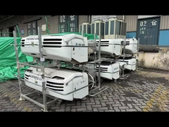 Het proces van het laden van gebruikte THERMO KING MD200 & MD300-eenheden in de container