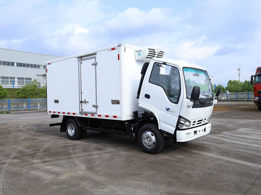 QINGLING ISUZU KV100 100P Koeltruck Voor Voedsel Vlees Vissen Transport NKR Vriesmachine 5 Tonnen THERMO KING RV380 Koeling