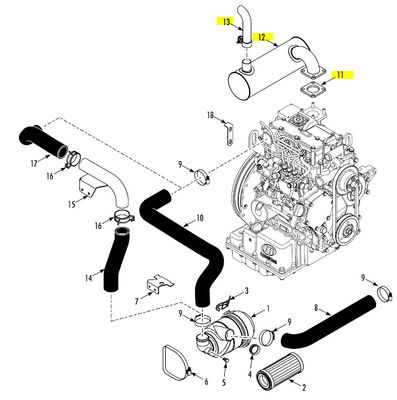 Muffler 130983 Ø38 3E71351G01 3E71352G01 Voor SP THERMO KING koelinstallatie