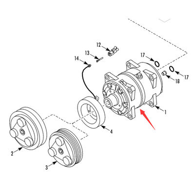 Oorspronkelijk compressormontage model 1021118IRM voor Thermo King RV200