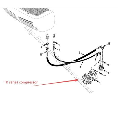 TK15 TK16 TK21 TK31 THERMO KING originele compressor zonder olie binnenin beschikbaar voor luchtvracht voor de transportkoelunit