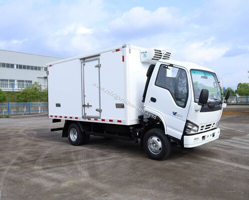 Isuzu 100p Japan Brand Truck chassis met 4,1 meter lange koelbox met THERMO KING koelinstallaties RV380V 4X2 Mini 3tons 2 Ton Freezer Koeltruck
