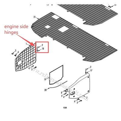 motor zijkant scharnieren de rechter zijkant deur een set T-serie THERMO KING koelinstallatie T-600 800 1000 680Pro 880Pro T-1080Pro